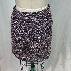 Ann Taylor loft chic tweed business skirt pockets